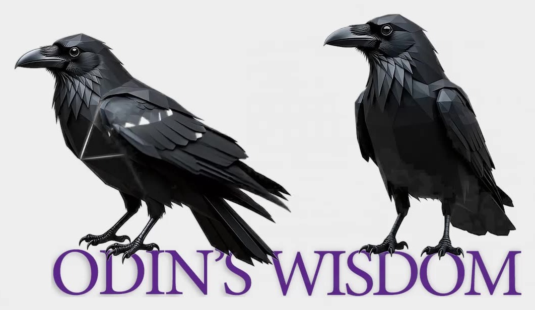 Huginn and Muninn, the two ravens of Odin's Wisdom