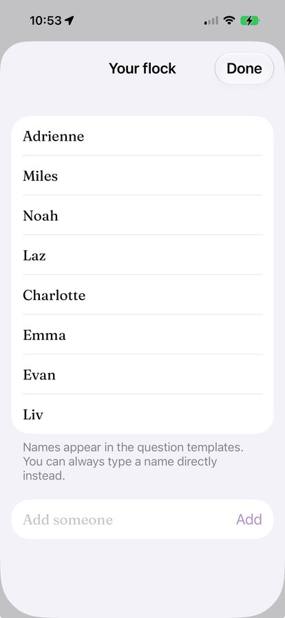 Adding people to a flock