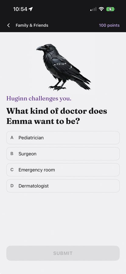 A challenge question posed by the raven Huginn